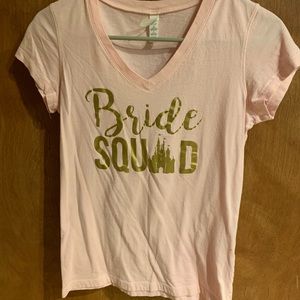 Sale!! Bride Squad T-shirt in Pink